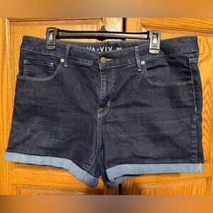 Ava & Viv Dark Jean Shorts